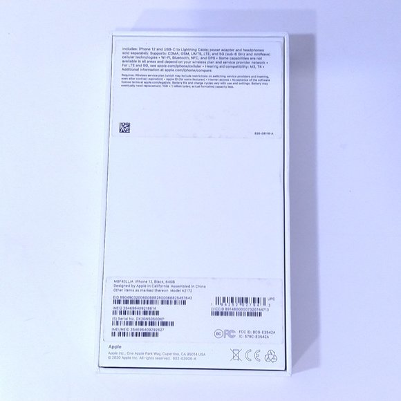 APPLE iPHONE 12 BOX ONLY 64GB Original Packaging OEM Steve Jobs LOGO STICKER - Picture 8 of 16
